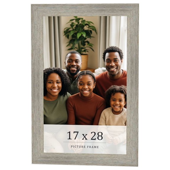 17x28 Frame Grey Real Wood Picture Frame Width 1.5 Inches | Interior Frame Depth 0.5 Inches | Barn