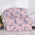 thumbnail image 3 of Yiaed Butterfly Print Blanket Throw Blanket Soft Cozy Flannel Blanket for Home Bed Sofa Couch Chair-60"x50", 3 of 6