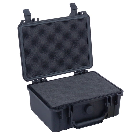 Weatherproof/Dust Proof High Impact Plastic Protective Case with Foam, – 9 In.