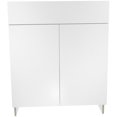 thumbnail image 2 of 24" Knockdown Base Cabinet - with Two Slab Doors + Drawer, Glacier White, 2 of 2