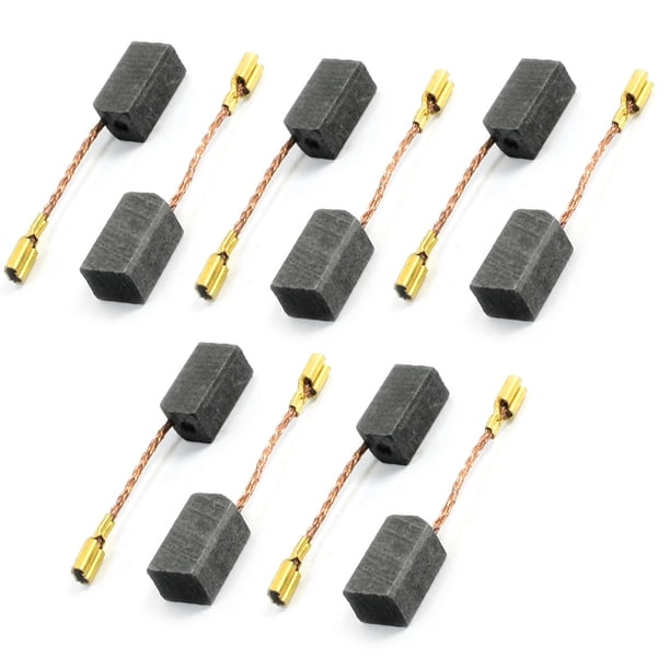 5 pares de cepillos de carbón para motor eléctrico de amoladora angular, 13 mm x 8 mm x 6 mm