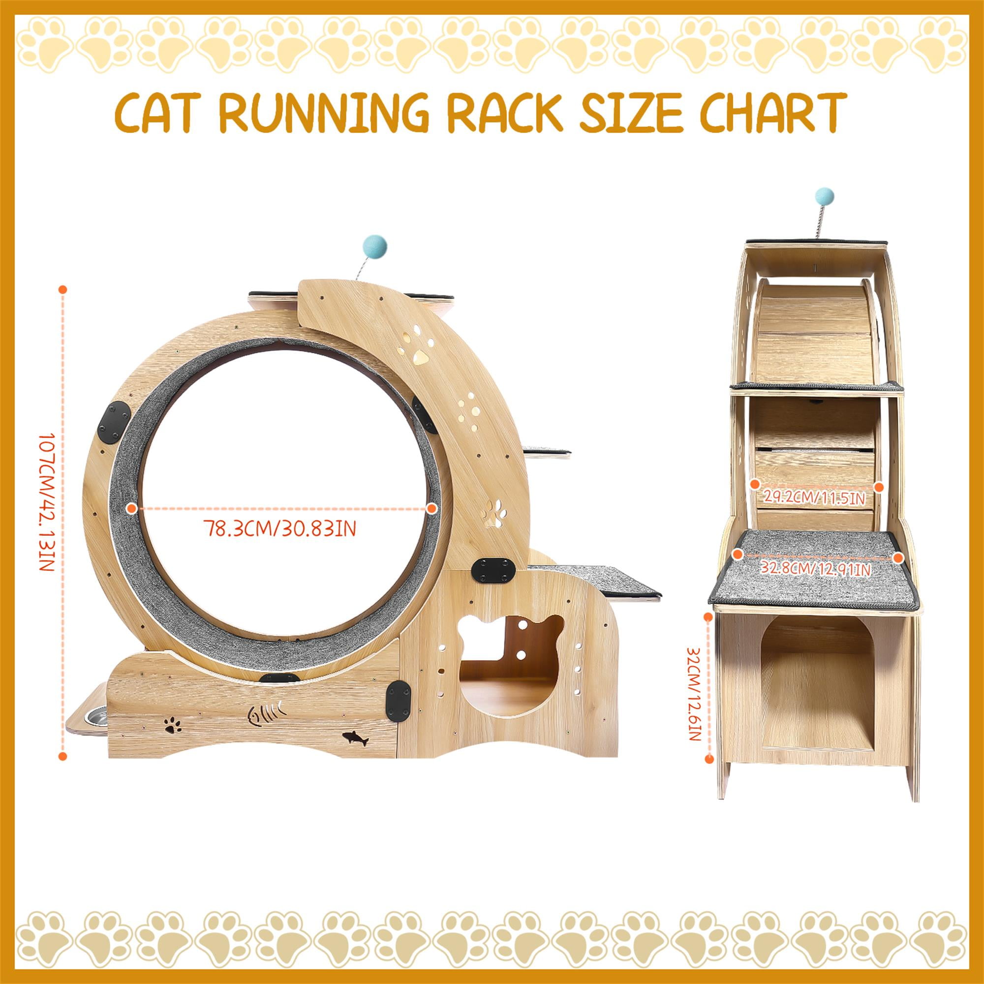 Pefilos 42" 4-in-1 Cat Exercise Wheel for Indoor Cats, Large Cat Running Wheels, Cat Treadmill Wheel, Ultra-Quiet Running for Cat‘s Healthy, Beige Pefilos 42" 4-in-1 Cat Exercise Wheel for Indoor Cats, Large Cat Running Wheels, Cat Treadmill Wheel, Ultra-Quiet Running for Cat‘s Healthy, Beige