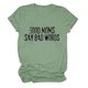thumbnail image 2 of Puntoco Mujer Gato Carta Impresión Camisa de manga corta Casual tops Blusa Puntoco Puntoco-1629, 2 of 3