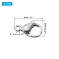 thumbnail image 2 of Uxcell 13x8mm Lobster Clasp, 50Pcs 304 Stainless Steel Lobster Claws Connector, Silver, 2 of 6