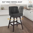 thumbnail image 3 of Dycanpo 30''H Swivel Bar Stools Set of 3 with Back Faux Leather for Home Kitchen Island, Black, 3 of 8