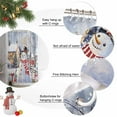 thumbnail image 4 of Christmas Xmas Shower Curtain, 36" x 72", Tree Night Snowman Winter Bird Waterproof Bathroom Curtain Washable Shower Curtain Set with 12 Hooks, 4 of 6