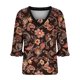 thumbnail image 5 of Camiseta de Manga Corta de Verano de las Mujeres con Cuello en V Impresa con Pliegues en el Pecho Y Mangas de Manguito, Blusa Casual de Poliéster Ligera para Trajes Diarios de Primavera, 5 of 8