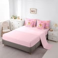 thumbnail image 5 of Erosebridal Capybara Twin Bedding Sets for Kids, Fairy Castle Bedding Comforter Set, Pink Reversible, 7-Piece, 5 of 7