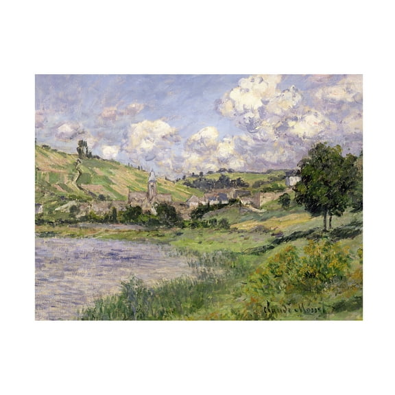 Trademark Fine Art Claude Monet Landscape Vetheuil 1879 Canvas Wall Art - 35x47