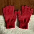 thumbnail image 2 of UTSJKR Ladies Gloves Magic Knit Gloves for Women Solid Colors Mittens Full Finger Mittens for Boys Girls Insulated Gloves Red, 2 of 5