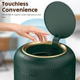 thumbnail image 3 of Automatic Motion Sensor Bathroom Trash Can with Lid, 3 Gallon Touchless Trash Bin, Smart Plastic Garbage Can Small Green Wastebasket for Toilet, Office, rv, Bedroom, Living Room, 3 of 14