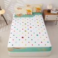 thumbnail image 4 of Homewish Cute Capybara Kid Zipper Full Size Comforter Sets with Fitted Sheet and 2 Pillowcases, Summer Ocean Animal Zipper Bedding Set, Polka Dots Reversible, 4-Piece, 4 of 6