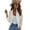 White L, variant on Women Jacket Faux Leather Smooth Surface Turn-down Collar Zipper Closure Long Sleeves Pockets Motorcycle Coat Office Commuting Travel Outerwear