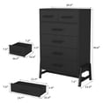 thumbnail image 2 of EastVita 6 Dresser for Bedroom Freestanding 46in Tall Drawer Dresser with Storage Wooden Closet Storage Chest for Living Room Bedroom Entryway Black, 2 of 7