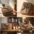 thumbnail image 4 of Cremation Urns for Human Ashes - Humming Bird Wooden Box and Casket for Men, Women and Child Ashes - Funeral Memorial Burial Urn for Cat Dog Pet Ashes - Medium (80 Cu/in), 4 of 6
