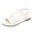 White_007, variant on Women's Strappy Flat Sandals Dressy Open Toe Ankle Strap 2026 Summer Beach Thong Slides Vacation Shoes with Back Strap Beige 6.5(EU-37)