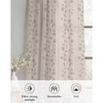 thumbnail image 6 of Beige Pink Floral Sheer Curtains 39 Inch Length 2 Panels Set for Living Room/Bedroom, Spring Flowers Kitchen Curtains with Grommet Semi-Sheer Curtains Drapes Voile Window Treatments 27.5"x39"x2, 6 of 7