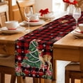 thumbnail image 5 of Christmas Deer Table Runner 72 Inches Long Farmhouse Dress Scarves, Winter Xmas Snowflakes Bow Tree Red Black Dining Tablerunner for Coffee Table/Kitchen Island/Party Décor, 13" x 72", 5 of 8