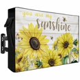 thumbnail image 2 of Outdoor TV Cover 52x30x4.5in, Farm Yellow Sunflower Butterfly Weatherproof TV Screen Protector with Zipper, Sunshine Quote Retro Plank Outside Television Cover Fits Up to 52-55", 2 of 9