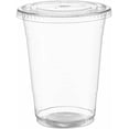 thumbnail image 2 of Bulk [16 Oz, 20 Oz, 24 Oz] Clear Plastic Cups with Flat Lids and Straws - Choose (24 Oz, 500 Ct), 2 of 4