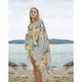 thumbnail image 2 of Yellow Rose Beach Towels Oversized Super Absorbent, Vintage Country Botanical Floral Vines Lightweight Bath Towel Quick Dry Sets For Bathroom/Pool/Rv Camping/Beach Play/Gym Room/Picnic 35"x70", 2 of 8