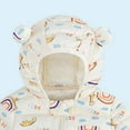 thumbnail image 3 of Hicidod Toddler Girls Puffer Jacket Lightweight Cute Print Warm Winter Coat Hooded Zipper Water-Resistant Baby Down Jacket, 3 of 5