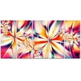 thumbnail image 3 of DESIGN ART Crystalize' Pink Floral Canvas Art Set 60 in. wide x 32 in. high - 4 Panels, 3 of 5