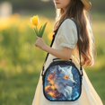 thumbnail image 3 of Jeiento Wolf Small Crossbody Lunch Bag for Kids Age 4-6 Kindergarten Boys Girls Lunchbox Tote Rose Print School Meal Tote Kit, 3 of 6