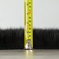 thumbnail image 2 of Lanco Fluffy Sheepskin Faux Fur Shag Area Rug, Black, 30 x 46 Bedroom, Living Room, Bathroom., 2 of 5