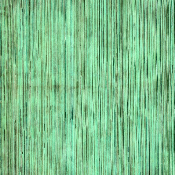 Ahgly Company Indoor Square Oriental Turquoise Blue Modern Area Rugs, 4' Square