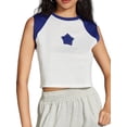 thumbnail image 1 of Lovito Casual Stars Basic Colorblock Tank Tops, 1 of 5
