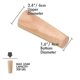 thumbnail image 2 of Patas de muebles de madera Rectas Sailing 5 pulgadas 4 Piezas, 2 of 5
