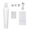 Facial Pore Cleanser Electric Blackheads Vacuum Suction Remover Tool with LED Photon Skin Care Beauty Machine with 4 Multi-Functional Suction Heads White