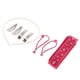 thumbnail image 1 of 8 piezas de cintas rosas elásticas para el cabello, soportes , pinzas para el cabello, diadema de plástico para accesorios para el BLESIY Hair Elastics Ponytail Holders, 1 of 8