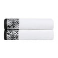 thumbnail image 2 of Superior Wisteria Floral Cotton Bath Towels, Set of 2, White/ Black, 2 of 8