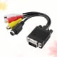 thumbnail image 4 of VGA SVGA a S-Video 3 RCA TV Salida AV Cable adaptador convertidor de salida de TV para computadora portátil PC Televison Negro, 4 of 4