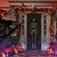 thumbnail image 3 of Huryfox Halloween Creepy Cloth Decoration Extra Large 180 x 30in Black Gauze Fabric Spooky Decor for Indoor and Outdoor, 3 of 5