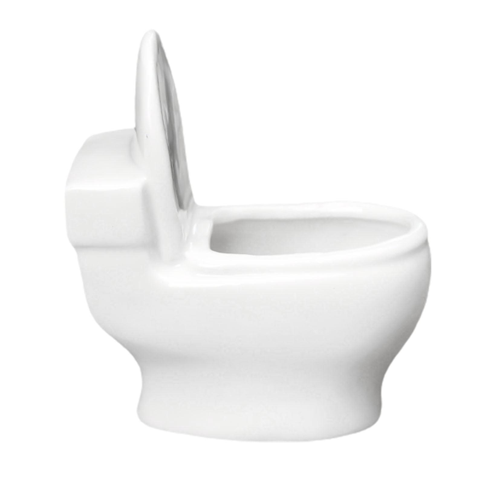 Yesbay Plant Pot Toilet Shape Ceramic Flower Pot with Drain Hole,White ...
