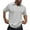 White, variant on WREESH Men's Casual Solid Color Short Sleeve Collared Shirt Knit Fashion Pullover Top with Turndown Collar for Everyday Wear Black