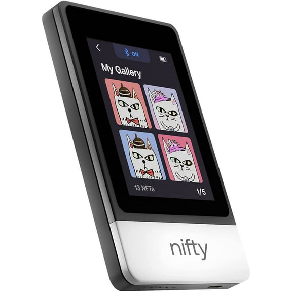 SecuX Nifty - Dedicated NFT Hardware Wallet - Bluetooth - Your Personalized NFT Gallery - Support Ethereum, Solona, Binance Smart Chain, Polygon