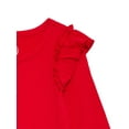 thumbnail image 2 of Wonder Nation Girls Long Sleeve Ruffle Shoulder Tee, Sizes 4-18 & Plus, 2 of 3