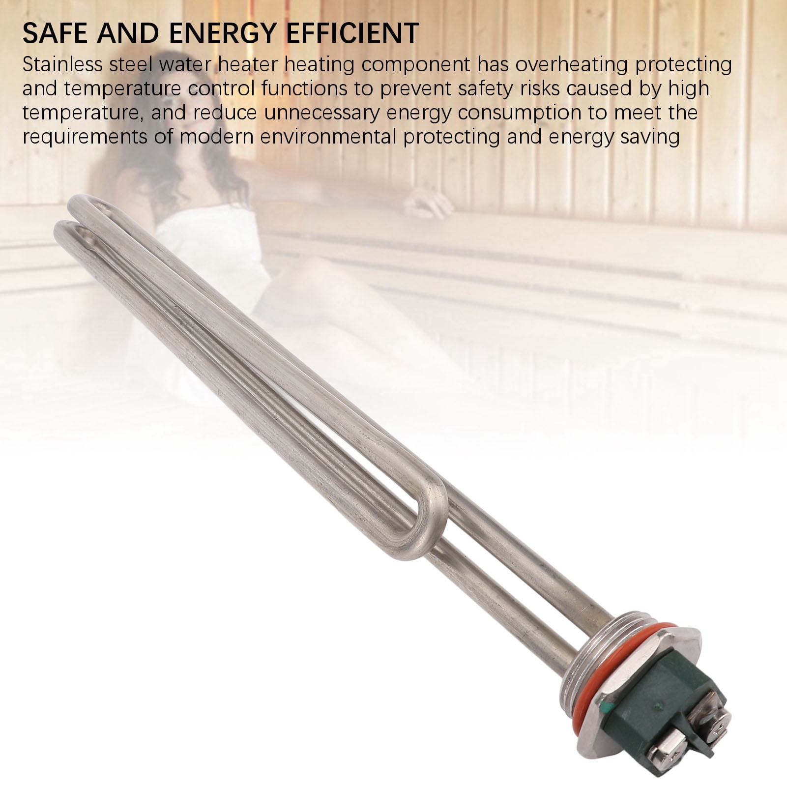 Rupoun Electric Water Heater Heating Component Replacement Universal 1-1/4 inch / 3.17 cm Thread Tube 3000W 230V Immersion Submersible Parts