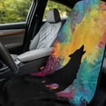 thumbnail image 3 of Xixirimido Car Towel Seat Covers Multifunctional Towel for Gym Outdoor Sport, Picnic, Beach, Pet Travel, Non-Slip Washable Car Seat Protector, Wolf Colorful Galaxy, 2Pack, 3 of 8