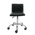 thumbnail image 3 of Impressions Vanity Eliza Diamond Quilted Swivel Vanity Chair with Adjustable Height (White Velvet), 3 of 6