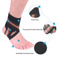 thumbnail image 5 of 1 Pair Ankle Compression Brace Open Heel Sock With Arch Support Adjustable Foot Strap Stabilizer Waterproof Moisture Wicking Lace Up For Men Women, 5 of 6
