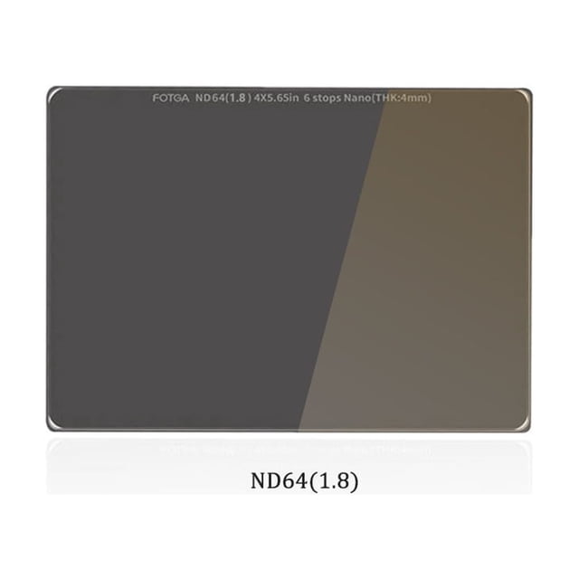 FOTGA Filtre d'Objectif 4mm ND64(1.8)6-Stop 4x5.65 Po Filtres ND Verre Optique Étanche Résistant aux Rayures avec Revêtement Multi-Résistant