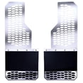 thumbnail image 1 of Putco Mud Flap 78000 Mud Skins Hex Shield; Direct Fit; Set Of 2; Flat; Without Logo; Polished; Stainless Steel; Mounts With Rivets; With Anti-Sail Bracket, 1 of 5