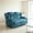 Blue, variant on Massage Loveseat Manual Recliner Sofa with Cup Holders & Storage Pockets, Wall Hugger Reclining Loveseat for Living Room, RV, Home Theater, Brown (Leathaire, Loveseat)