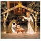thumbnail image 5 of Adornos navideños Esquina de puerta navideña Escena de pesebre Letrero de metal navideño religioso Natividad sagrada Adornos navideños para porche al aire libre Decoración de pared de jardín, 5 of 6