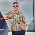 thumbnail image 4 of Balery Coffee pots cup Camisa Polo de Hombre con Estampado, de Manga Corta y Tejido Medio, Camisa Tipo Golf Polo-4X-Large, 4 of 6